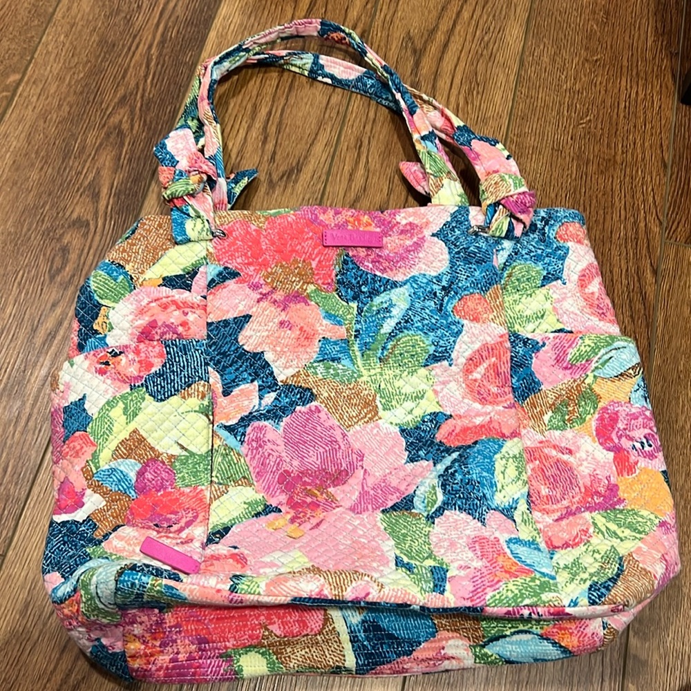 Vera Bradley East West Hadley Tote, Superbloom Pattern, Shoulder Purse